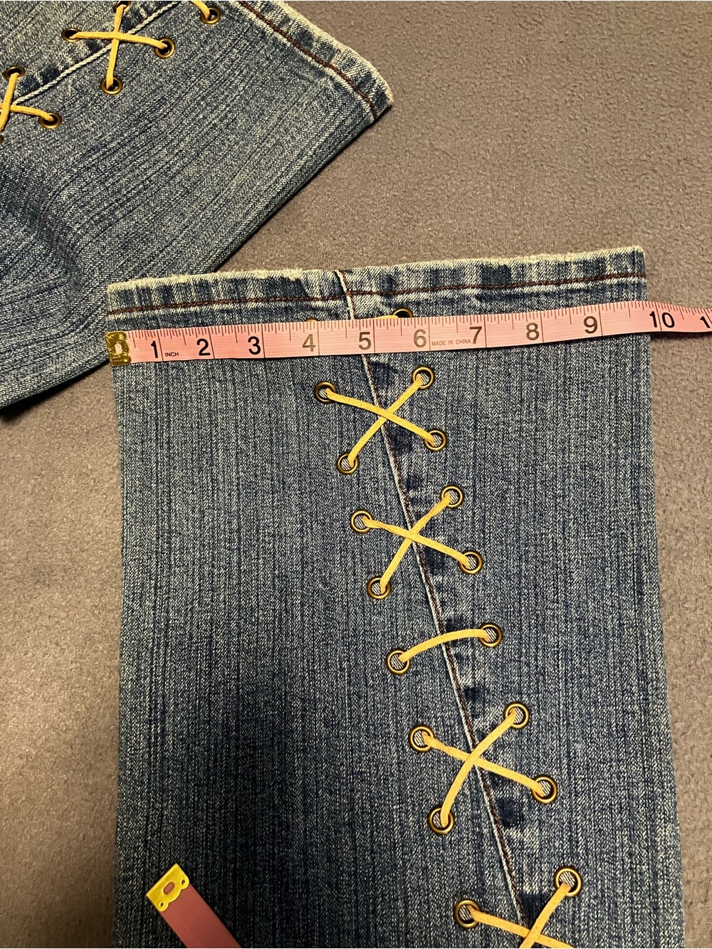 Vintage Younique and Lace-Up Flare Y2K Jeans juniors 9 - Picture 11 of 13